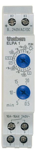 Theben ELPA 1 REG Treppenlichtschalter 600W LED 0,5-20Min Ausschaltvorw.0010002