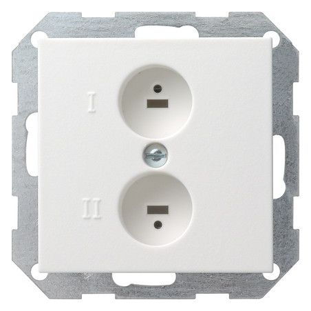 GIRA 040203 Stereolautsprecher-Steckdose System 55 Reinweiß glänzend