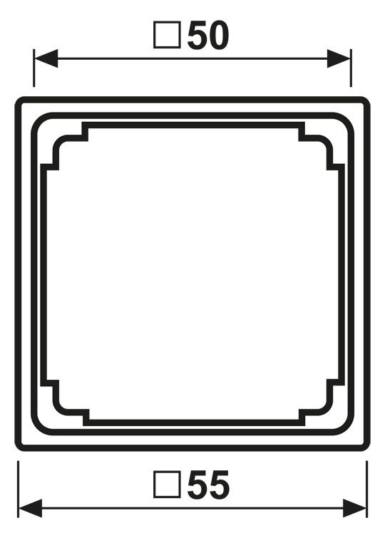 Jung A590ZWW Zwischenrahmen f.Abdeckung 50x50mm Serie A/AS alpinweiß