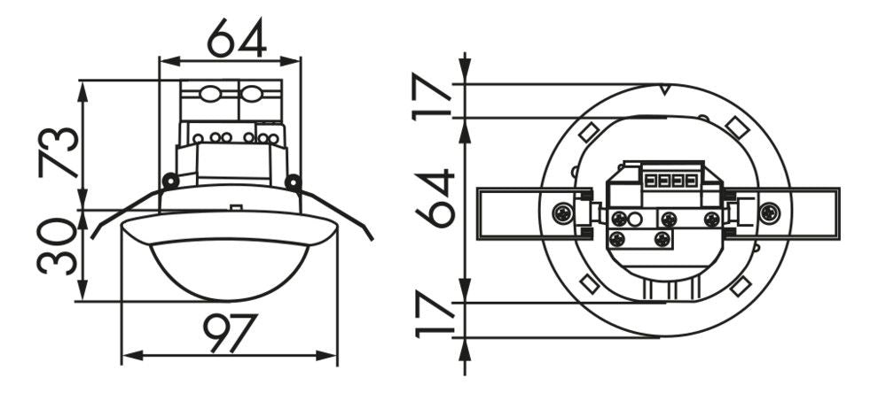 BEG 92586 PD4-M-1C-K-DE weiß LUXOMAT Präsenzmelder