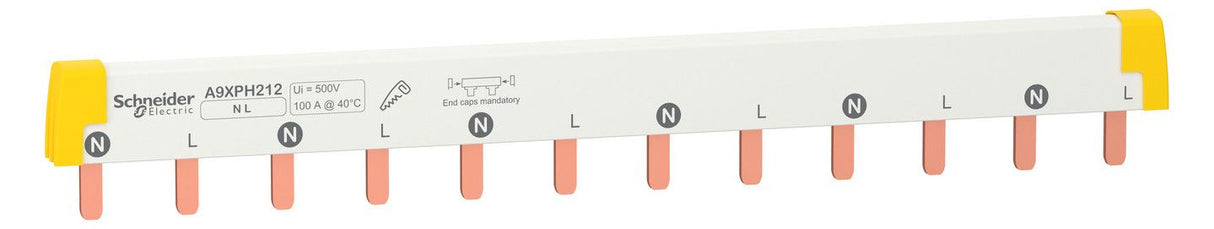 Schneider A9XPH212 Phasenschiene Steg 2polig 12TE ablängbar 100A
