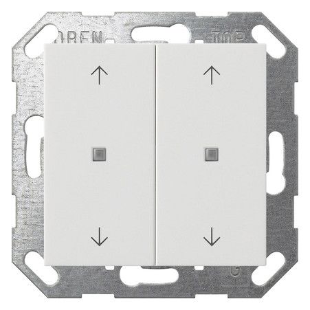 GIRA 517403 Taster Wippe 2fach Pfeile OneKNX System 55 Reinweiß glänzend