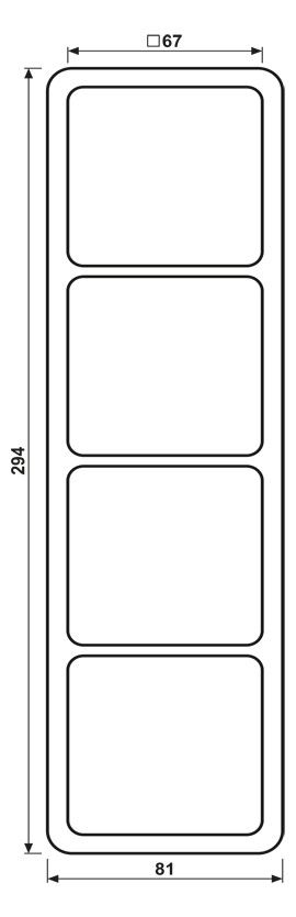 Jung CD584SW Rahmen 4fach schwarz