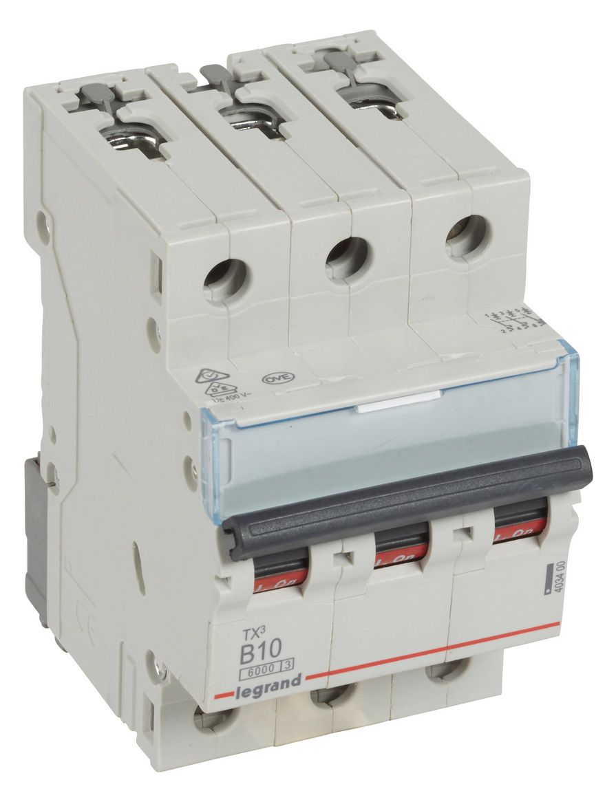 Legrand 403400 TX3 LS-Schalter B 10A 3-polig 6kA 400VAC 3TE