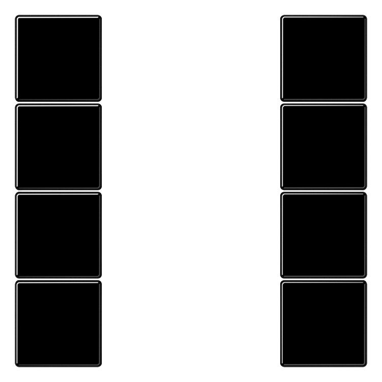 Jung LS504TSASW Tastensatz 4fach kpl schwarz