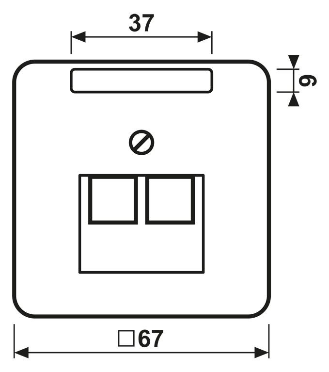 Jung CD569-2NAUAWW Abdeckung Schriftfeld f.IAE/UAE 2x8polig alpinweiß