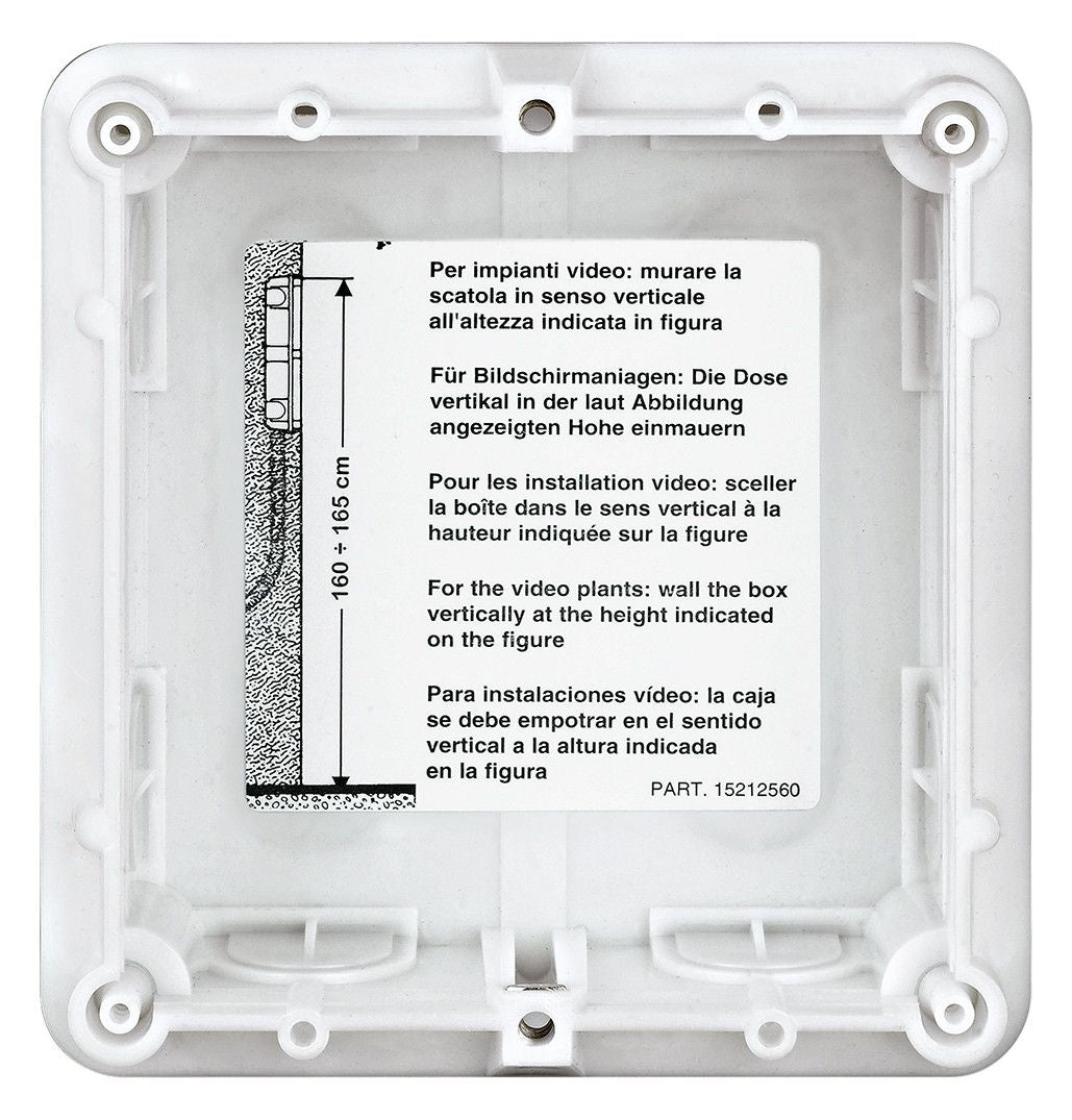 BTicino 350010 Unterputz Kasten 1M zum Einbau der SFERA Türstationen