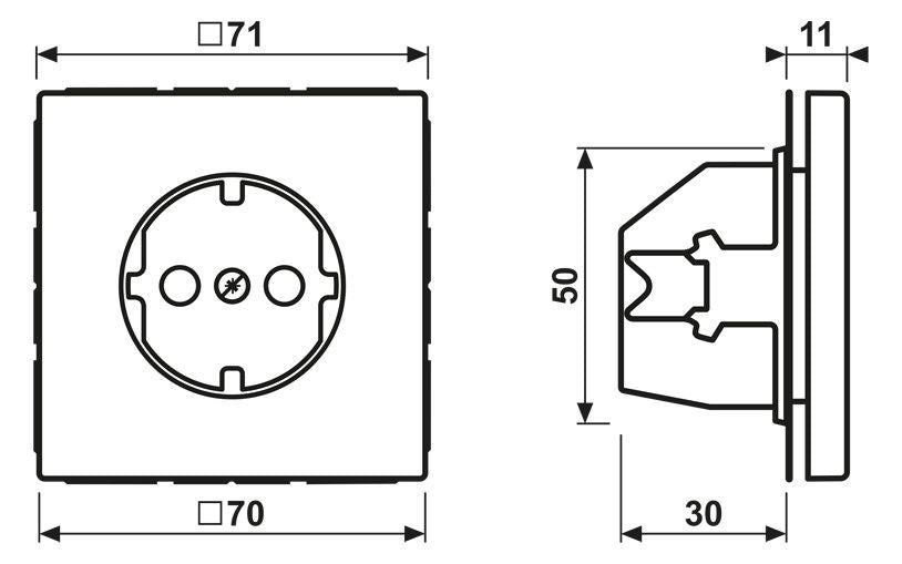 Jung AL1520AN SCHUKO Steckdose LS Aluminium anthrazit
