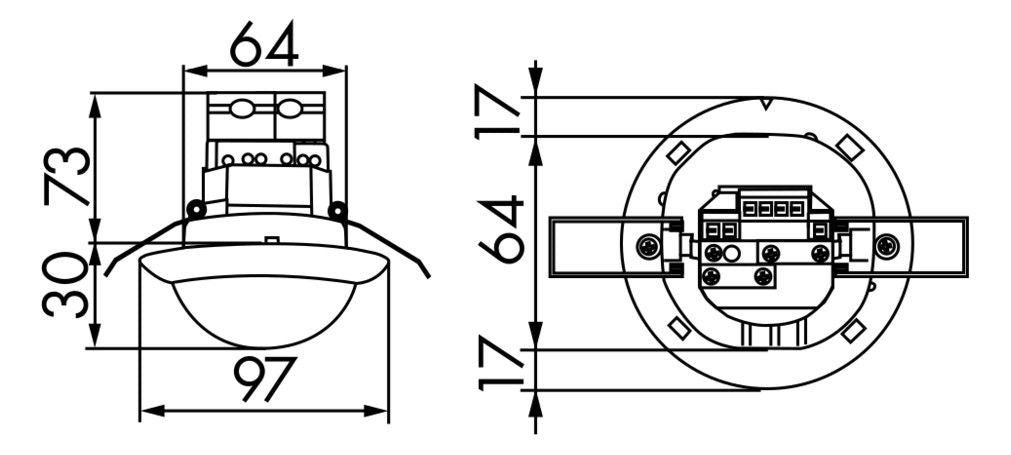 BEG 92585 PD4-M-1C-DE weiß LUXOMAT Präsenzmelder