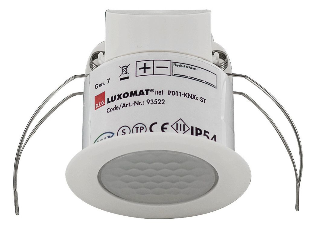 BEG 93522 PD11-KNXs-FLAT-ST-DE weiß Präsenzmelder flach