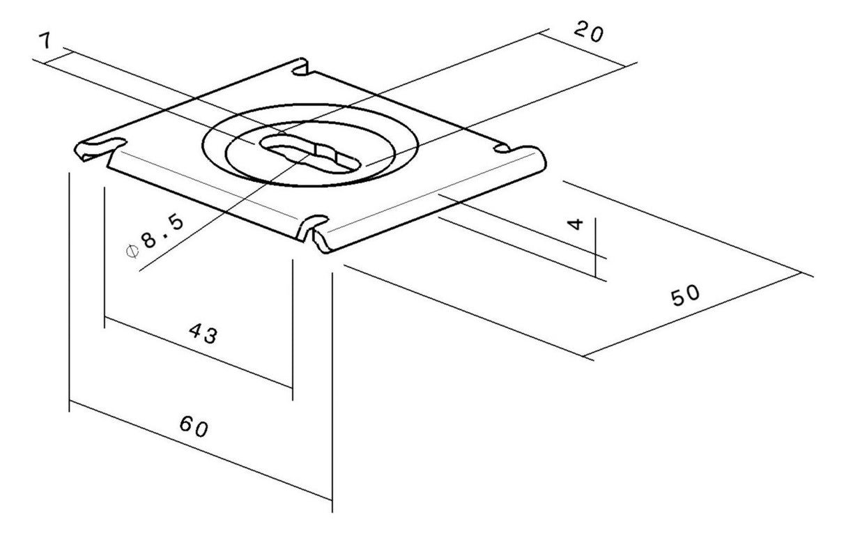 Cablofil CM558058 CE40 V2A Klemmstück Edelstahl