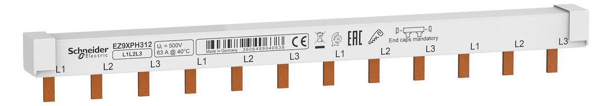 Schneider EZ9XPH312 Phasenschiene Steg 3P 12 Module 63A