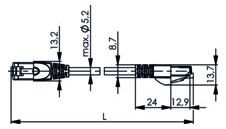 TEGA 100007986 Patchkabel S/FTP 10/100/ Grau