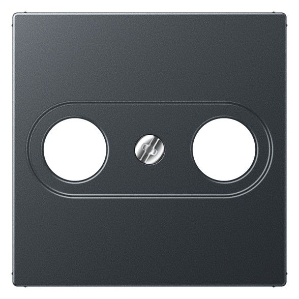 Jung A561BFPLTVANM Abdeckung 2Loch f.Antennen-Steckdose Serie A anthr.matt