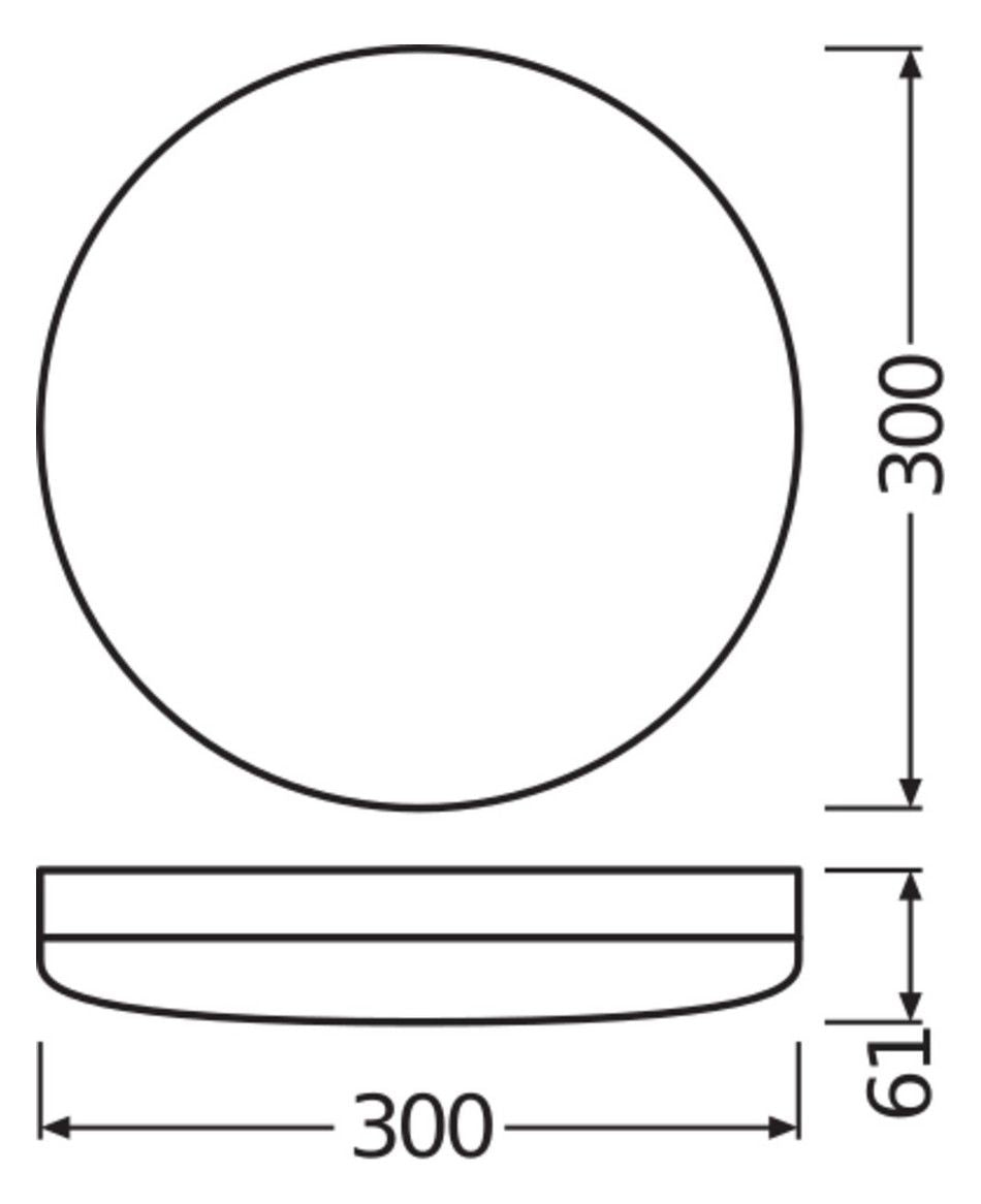 Ledvance SURFACE COMPACT 300 24W 3000K IP65 LED Wand-/Deckenleuchten 1800lm ws