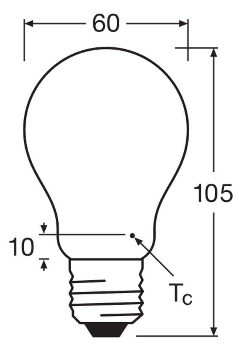 Ledvance LED CLASSIC A DIM P 7.5W 827 FIL FR E27 1055lm 2700K LED-Glühlampe