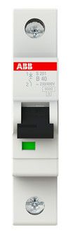 ABB S201-B40 Sicherungsautomat B-Char., 6 kA, 40A, 1P