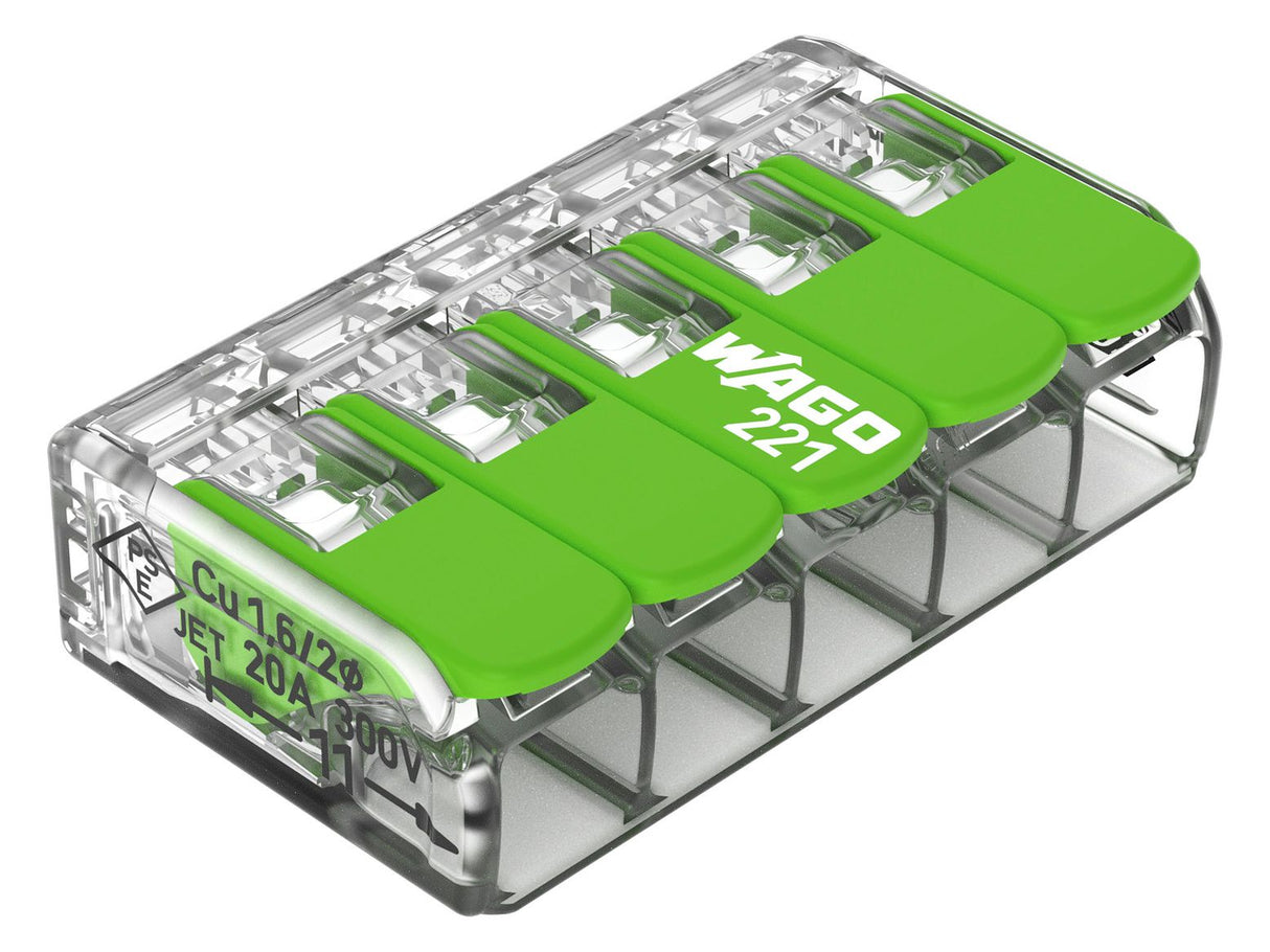 WAGO 221-425 Verbindungsklemme m.Hebel transparent