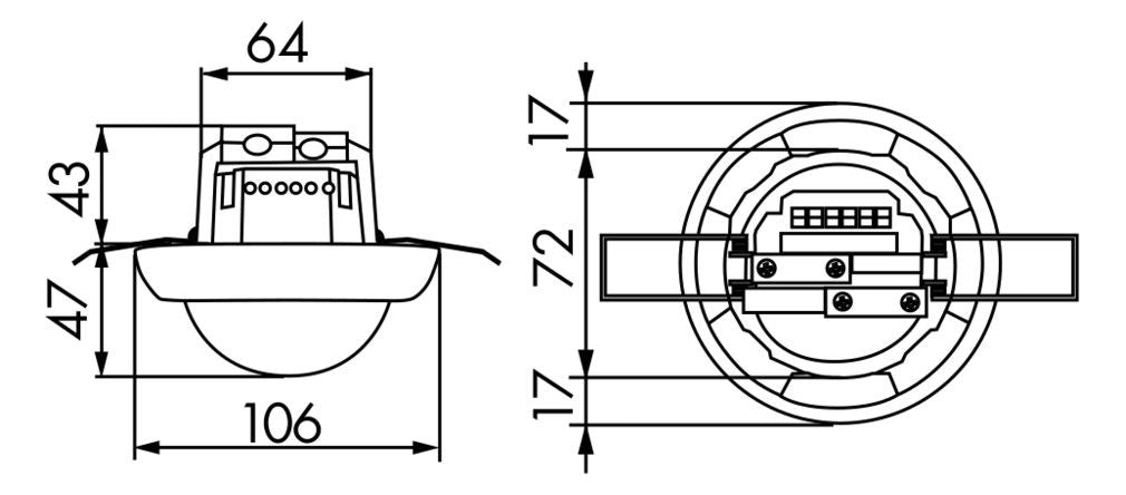 BEG 92149 PD4N-1C-DE weiß LUXOMAT Decken-Bewegungsmelder