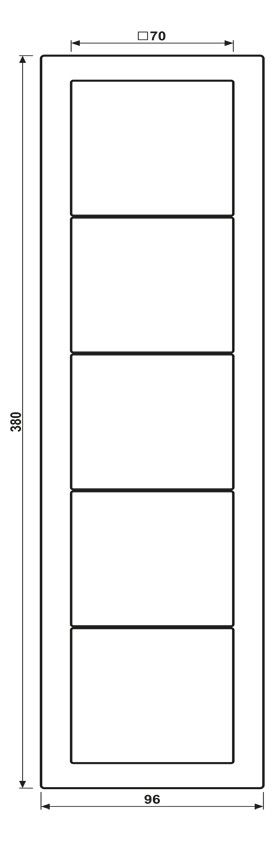 Jung LSD985WW Rahmen 5fach alpinweiß