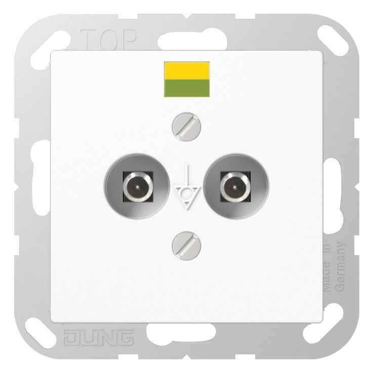 Jung A565-2WW Potenzialausgleich Steckdose m.Tragring Serie A/AS alpinw.