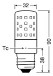 Osram LED SPECIAL T SLIM DIM 60 320° 7.3W 2700K E27 LED-Lampe
