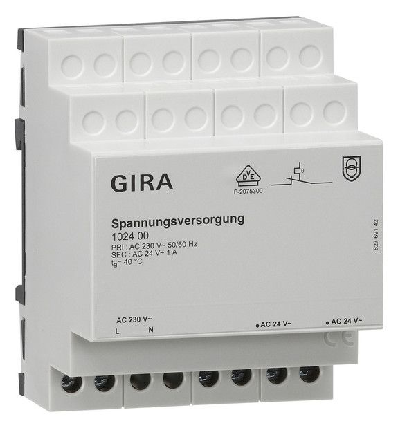 GIRA 102400 Spannungsversorgung AC 24V 1A REG