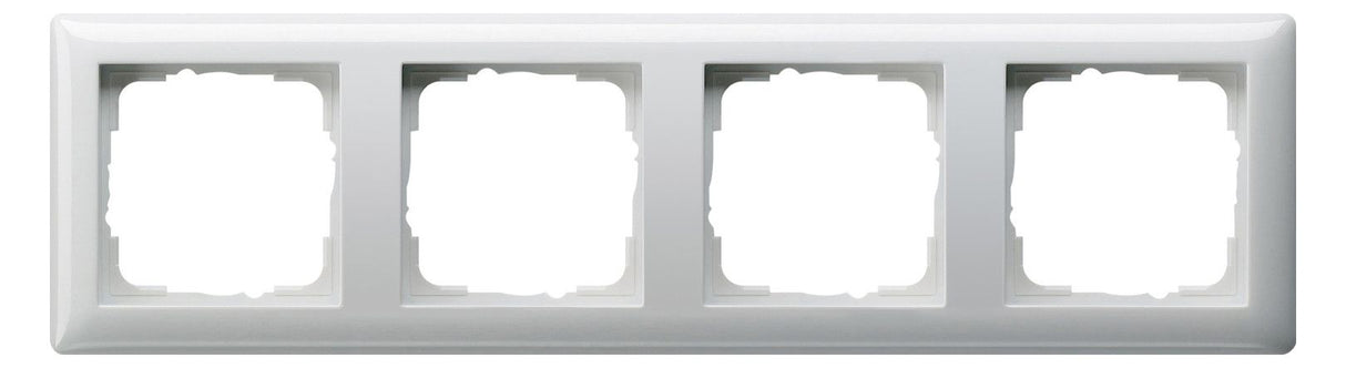 GIRA 021403 Abdeckrahmen 4fach Standard 55 Reinweiß glänzend