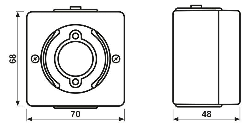 Jung 637-14W Lichtsignal E14 230V max.5W o.Haube WG600