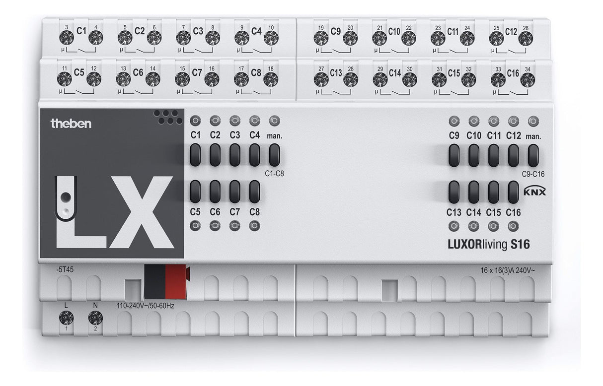 Theben LUXORliving S16 16f Schaltaktor DIN Smart Home 4800429