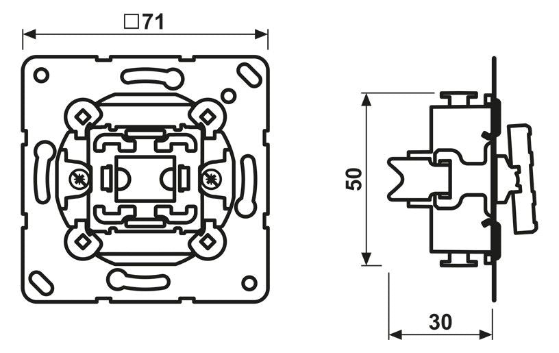 Jung 507U Wippschalter Kreuz 10AX 250VAC