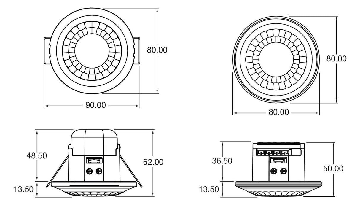 Theben LUXA 103 S360-101-12 DE-UP WH Präsenzm Decken UP/DE 12m 1xLi 1030053