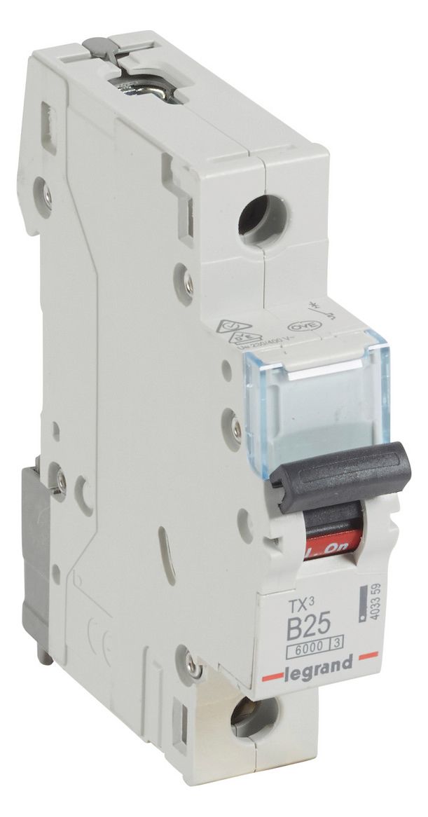Legrand 403359 TX3 LS-Schalter B 25A 1-polig 6kA 230/400VAC 1TE