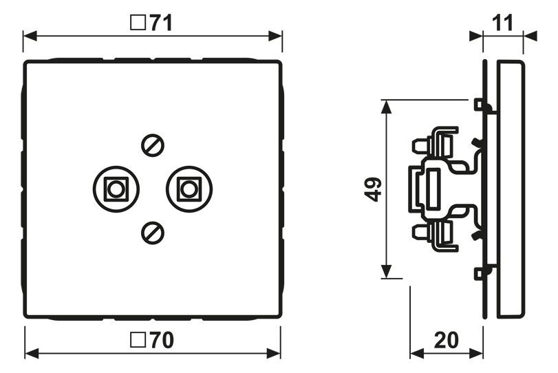 Jung LS965-2WW Potenzialausgleich Steckdose m.Tragring alpinweiß