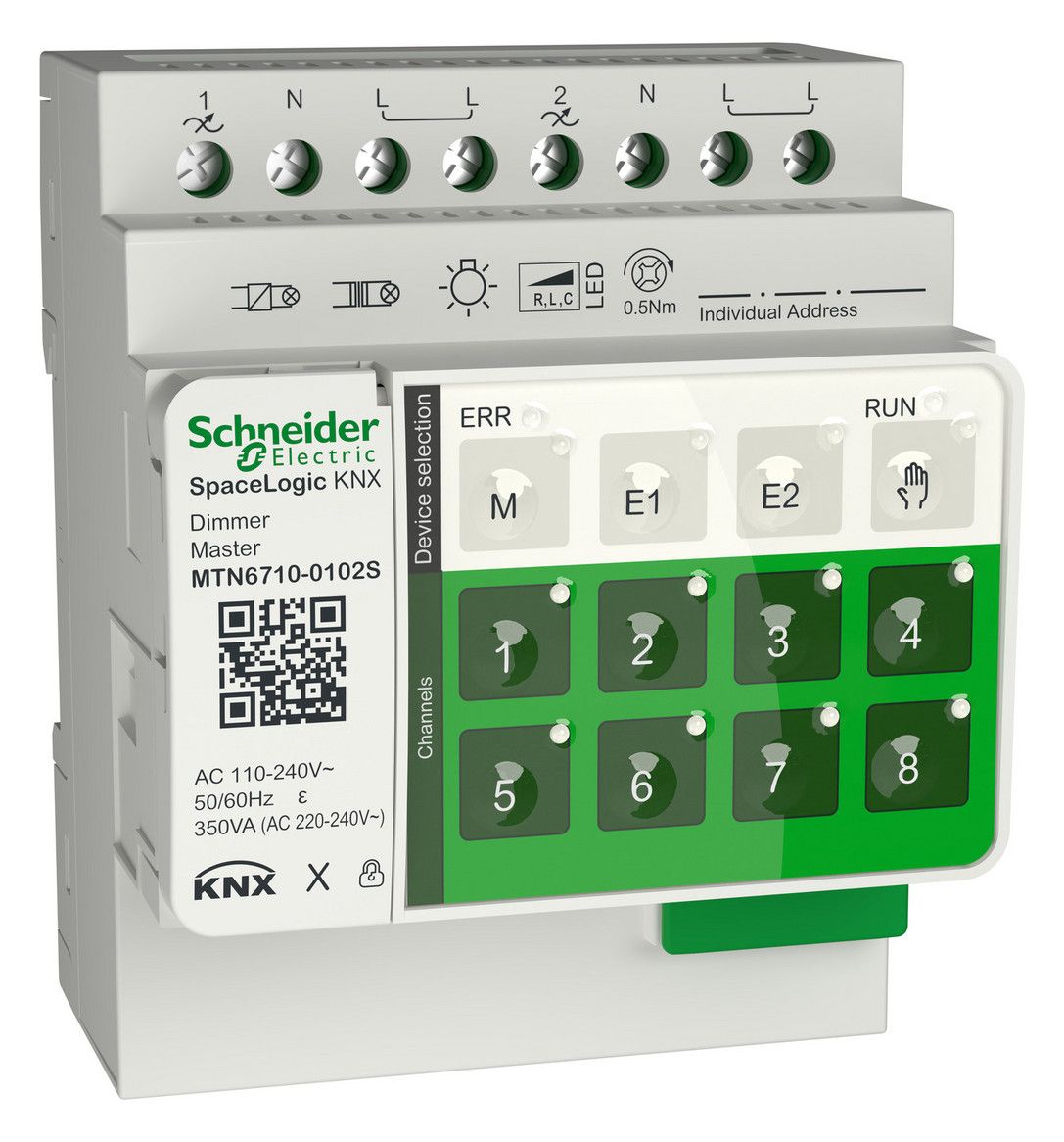 Schneider MTN6710-0102S SpaceLogic KNX Secure Master Dimmer 2-fach