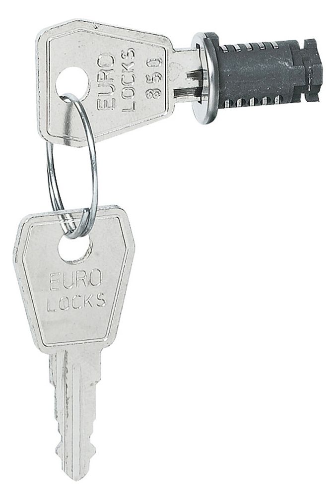 Legrand 001966 Schloss m.2Schlüsseln Nr.850 z.Einbau in Plexo³ Verteilertüren