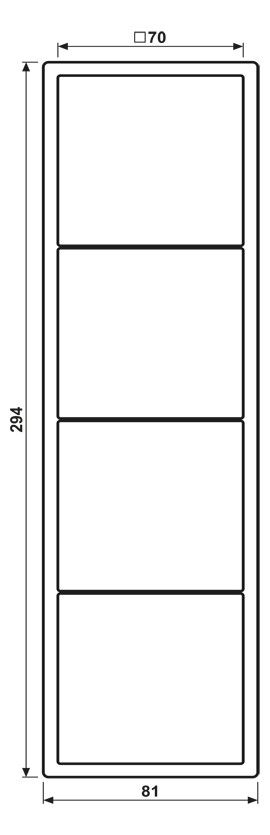 Jung ES2984 Rahmen 4fach LS/FD-design Edelstahl