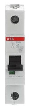 ABB S201-C4 Sicherungsautomat C-Char.,6kA, 4A, 1P