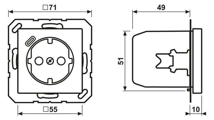 Jung A1520-18CWW SCHUKOsteckdose m.USB Typ C
