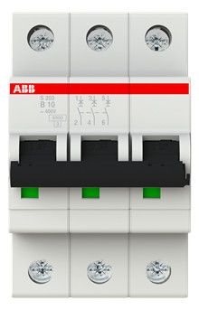 ABB S203-B10 Sicherungsautomat B-Char., 6 kA, 10A, 3P