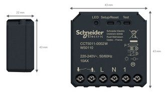 Schneider CCT5011-0002W Wiser Schaltaktor 1fach UP