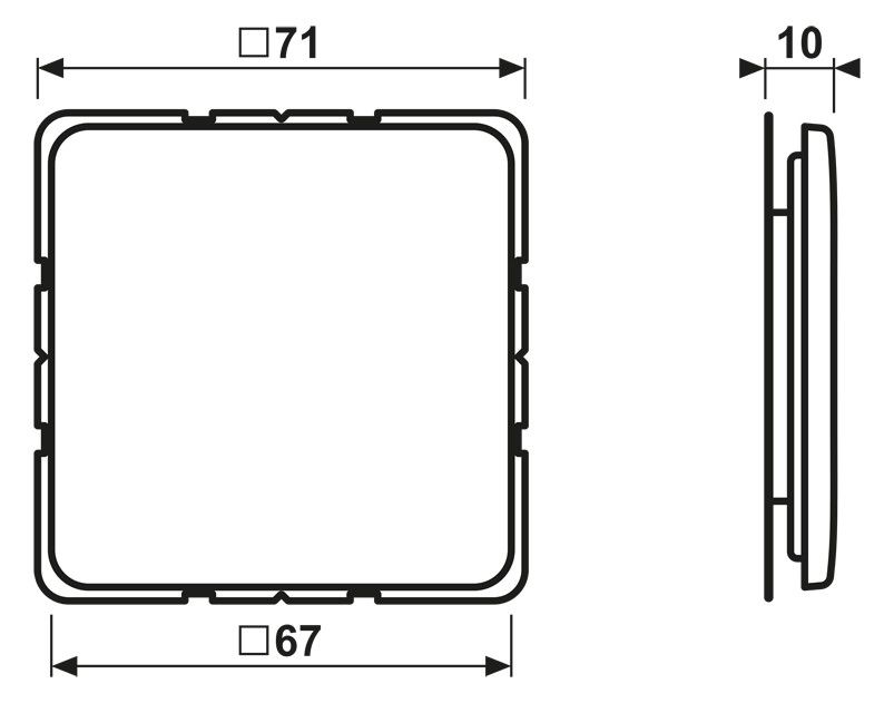 Jung CD594-0BR Blind-Abdeckung m.Tragring verrastet braun