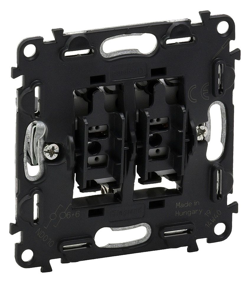 Legrand 752008 Doppelwechselschalter (SL) 10AX bel. m.2LEDs Valena IN’MATIC