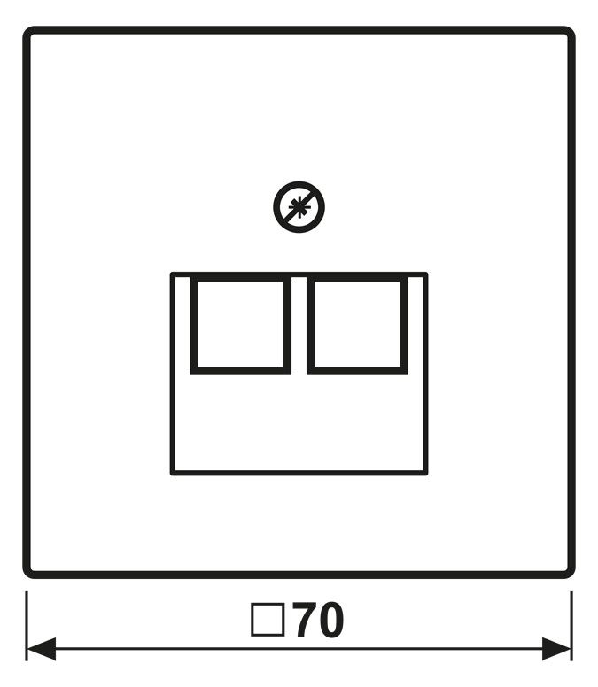 Jung LS969-2UASWM Abdeckung f.IAE/UAE-Anschlussdose