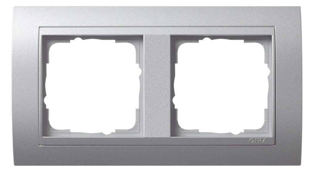 GIRA 021236 Abdeckrahmen 2fach Zwischen rahmen F/Alu Event Farbe Alu