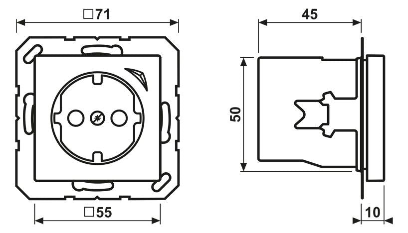 Jung BTA1521SSWM JUNG HOME SCHUKO Grau matt