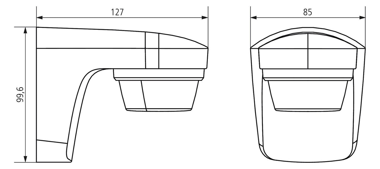 Theben theLuxa S180 WH Bew.melder Wand außen IP55 Lichtstg 180° 12m ws 1010505