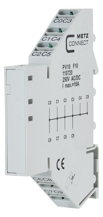 Metz 110720 PV10 F10 Potentialverteiler m.Federkraftklemme
