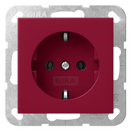 GIRA 4455108 SCHUKO-Steckdose System 55 Rot glänzend