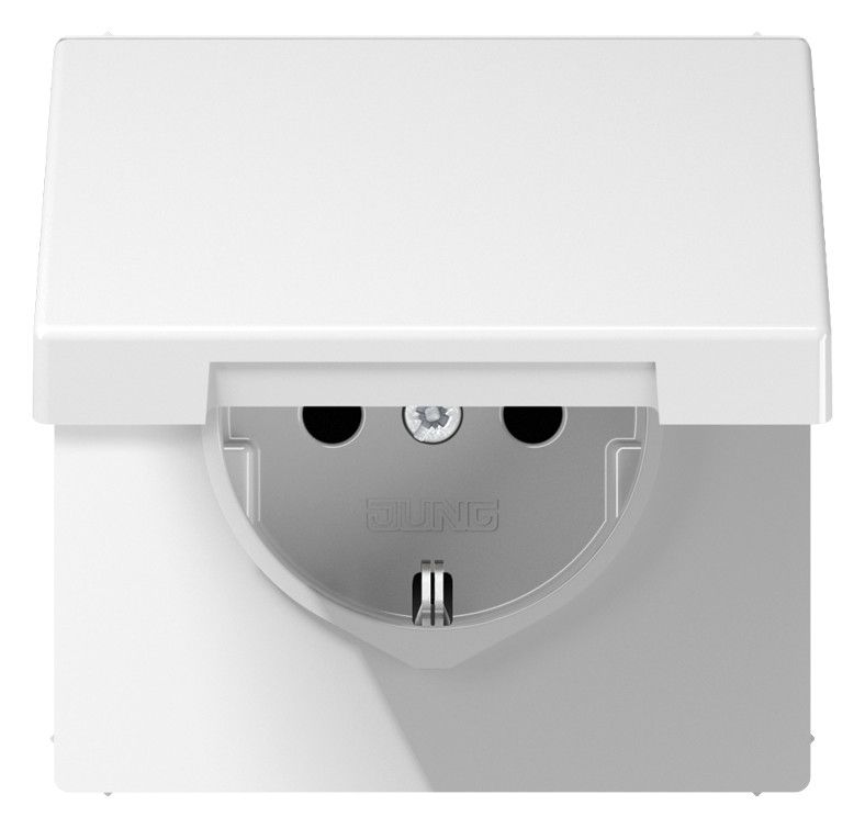 Jung LS1520KLWW SCHUKO Steckdose Klappdeckel alpinweiß
